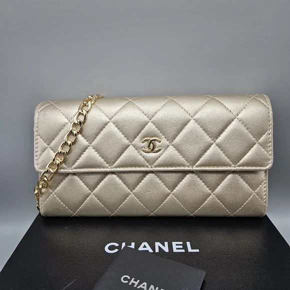 CHANEL Authentic Gold Flap Wallet/Clutch - Picture 12 of 16